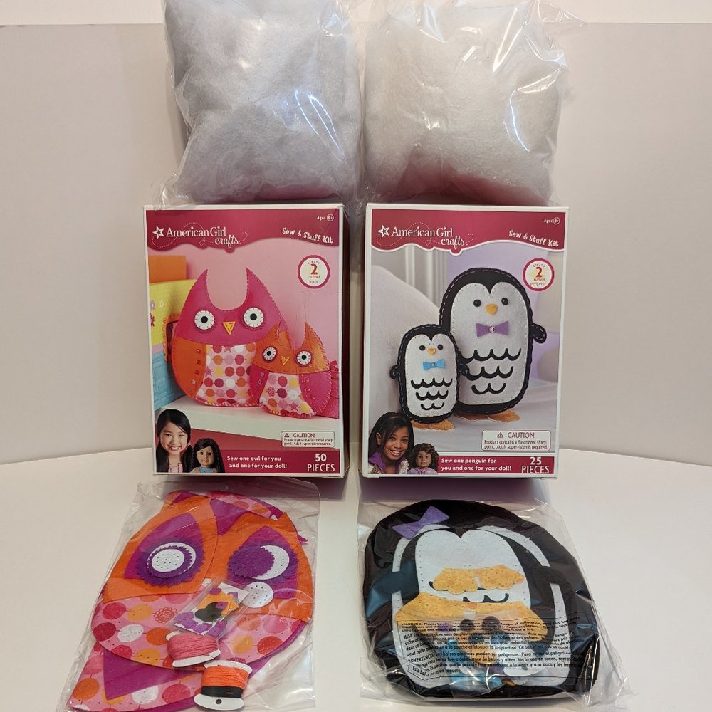 NWT--Bundle of 2 AMERICAN GIRL Sew and Stuff Craft Kits